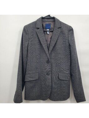 J.Crew 2 Button Wool Blend Blazer Jacket Women Size 8 Long Sleeve V Neck